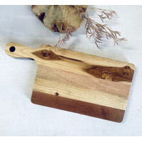 Wooden handcrafted chopping board with handle 13x8 - WoodWorks